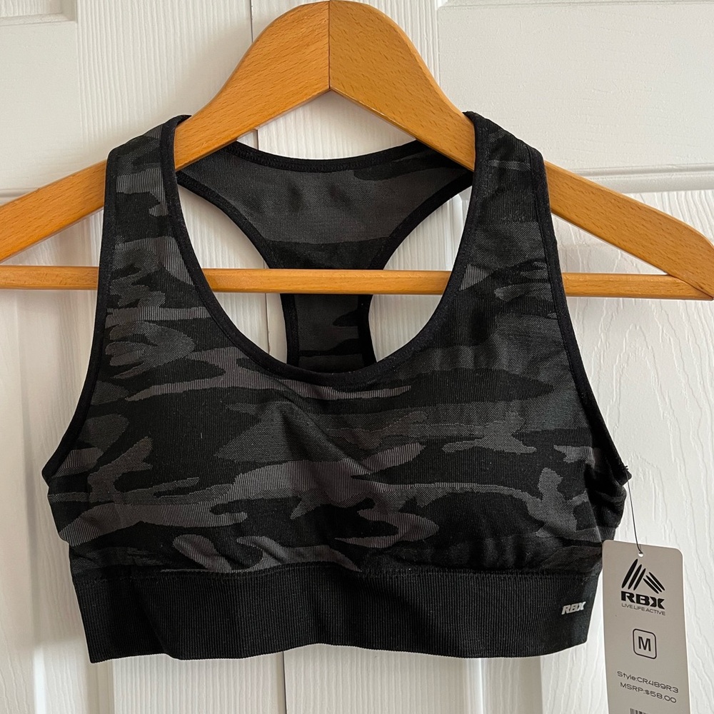 NWT RBX Women’s Camouflage Sports Bra (Medium)
